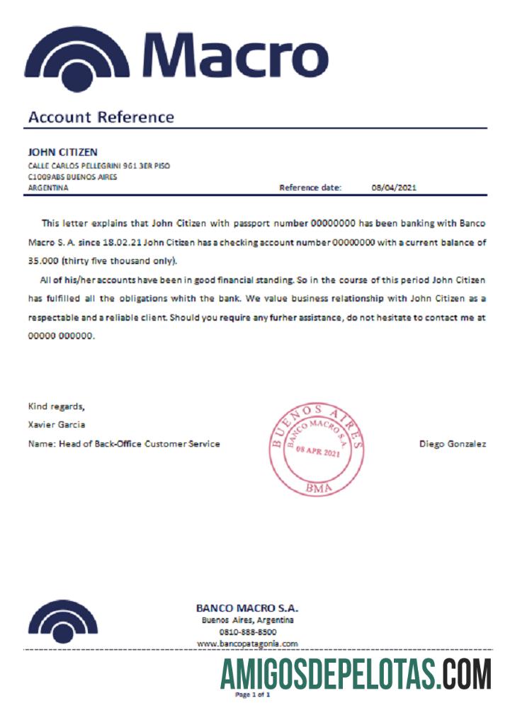 Referência Macro do Banco Argentina baixar para verificação